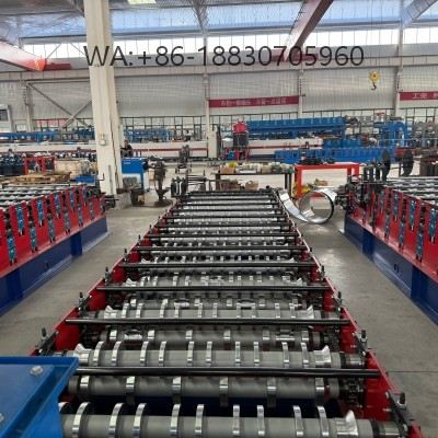 A máquina formadora de painéis trapezoidais para telhados 980 da Xinnuo produz 980 painéis trapezoidais para uma ampla gama de aplicações. O modelo 980 oferece vantagens como grande vão e ampla área de cobertura.