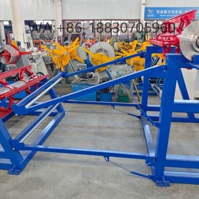 Special uncoiling machine designed for double-layer roofing sheet machines, ensuring stable coil feeding, synchronized operation, and improved production efficiency.