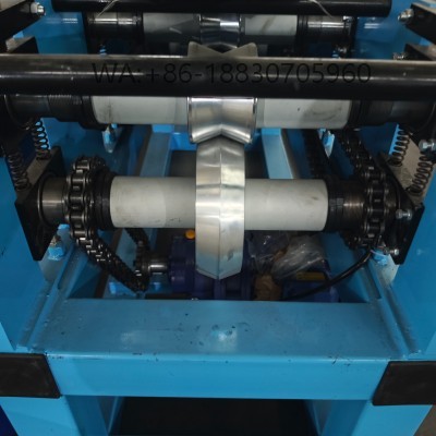 IBR Roof Ridge Cap Forming Machine, a precision ridge-cap-roll-forming-machine for metal roof ridge caps, sturdy structure, customizable sizes, factory direct for roofing projects.