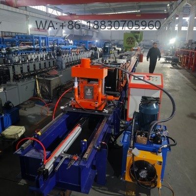 Rack Upright Roll Forming Machine, a robust upright-roll-forming-machine for storage rack uprights, high precision, customizable sizes, factory direct for warehouse racking solutions.