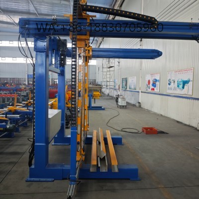 Optimize your roll forming line with our automatic purlin stacker. High-speed handling for C & Z channels. Get a factory quote today!
