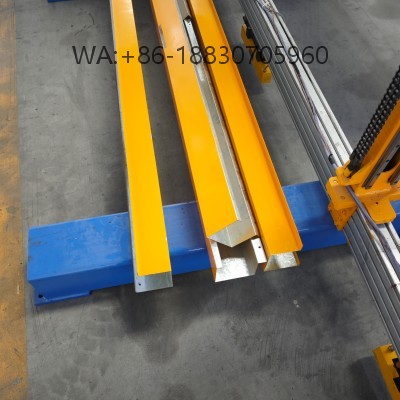 Optimize your roll forming line with our automatic purlin stacker. High-speed handling for C & Z channels. Get a factory quote today!