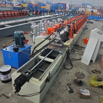 High-precision upright roll forming machine for heavy-duty warehouse pallet rack posts. Fully automatic punching & cutting. Get factory price!