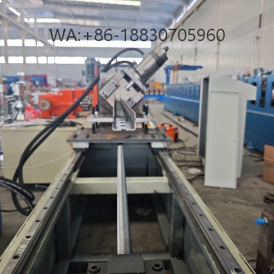 High-precision upright roll forming machine for heavy-duty warehouse pallet rack posts. Fully automatic punching & cutting. Get factory price!