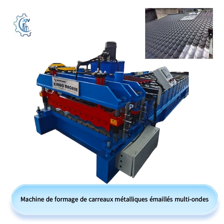 Machine de formage de carreaux métalliques émaillés multi-ondes