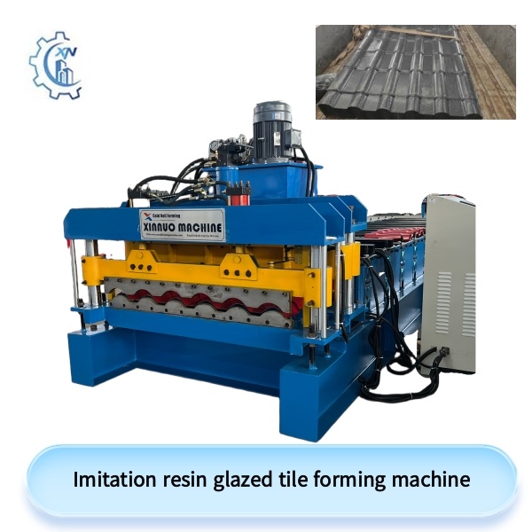 Imitation resin glazed tile forming machine