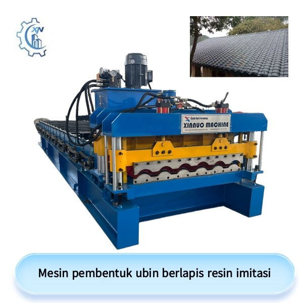 Mesin pembentuk ubin berlapis resin imitasi