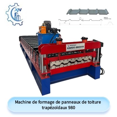 Machine de formage de panneaux de toiture trapézoïdaux 980