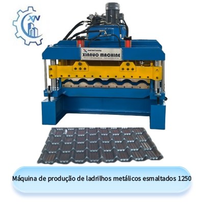 Máquina de produção de ladrilhos metálicos esmaltados 1250