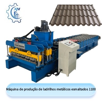 Máquina de produção de ladrilhos metálicos esmaltados 1100