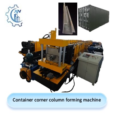 Container corner column forming machine
