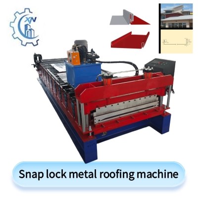 Snap lock metal roofing machine
