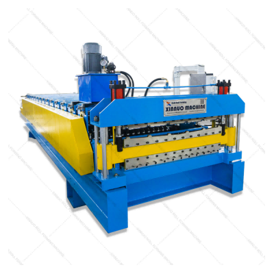 Double layer roof panel forming machine
