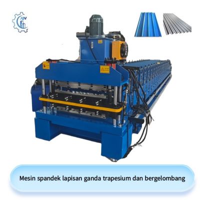 Mesin spandek lapisan ganda trapesium dan bergelombang