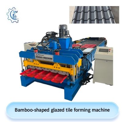 Bamboo-shaped glazed tile forming machine