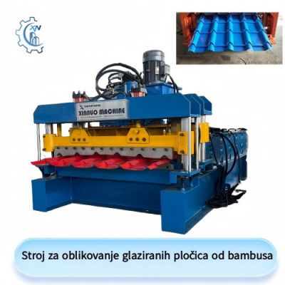 Stroj za oblikovanje glaziranih pločica od bambusa