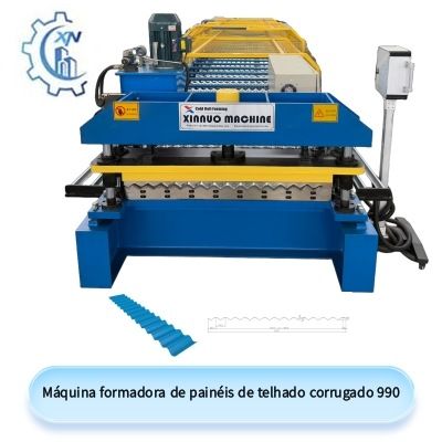 Máquina formadora de painéis de telhado corrugado 990