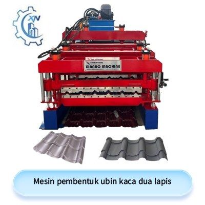 Mesin pembentuk ubin kaca dua lapis