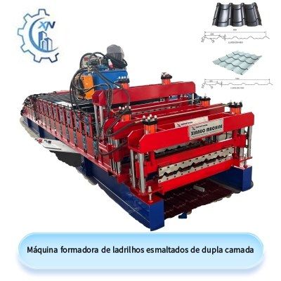 Máquina formadora de ladrilhos esmaltados de dupla camada