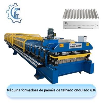 Máquina formadora de painéis de telhado ondulado 836