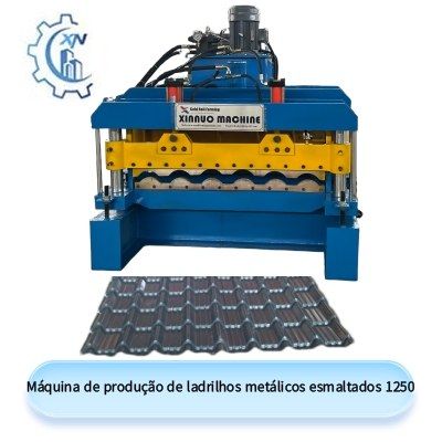 Máquina de produção de ladrilhos metálicos esmaltados 1250