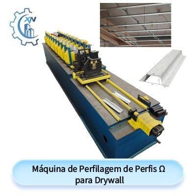 Máquina de Perfilagem de Perfis Ω para Drywall