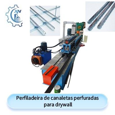 Perfiladeira de canaletas perfuradas para drywall